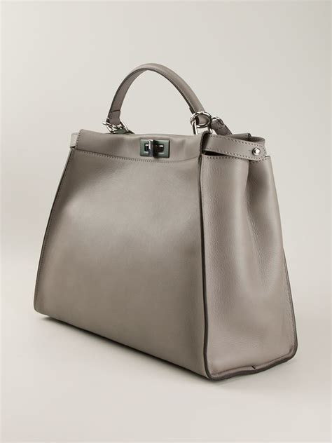 fendi peekaboo light grey|fendi peekaboo regular size.